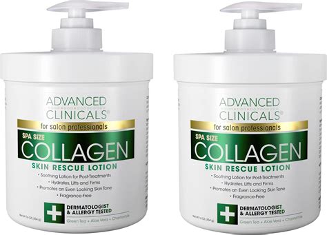 Advanced Clinicals Collagen Skin Rescue Lotion Hydrate Moisturize