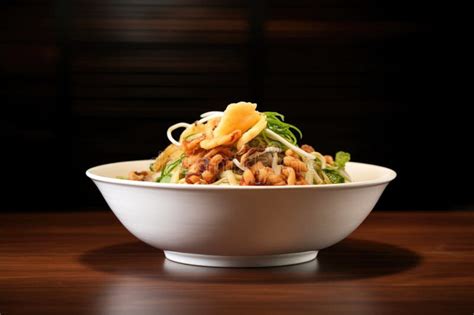 Side View Of Tempura Udon Noodle Bowl Stock Photo Image Of Side