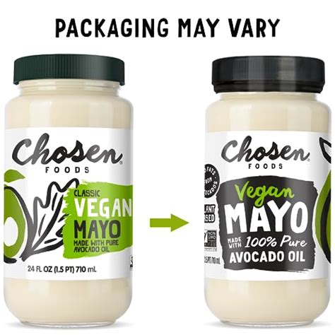 Chosen Foods Classic Vegan Avocado Oil Based Mayonnaise Gluten Dairy