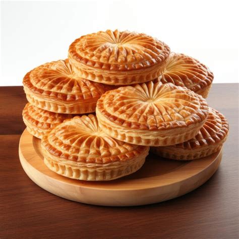 Premium AI Image | Chausson aux Pommes Flaky pastry filled with apple ...