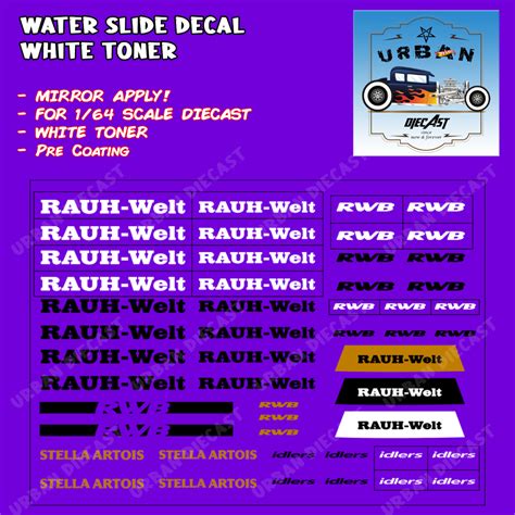 Hot Wheels Decal White Toner Rwb Shopee Philippines