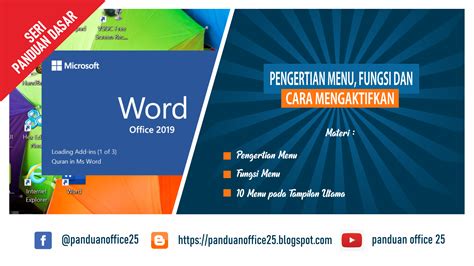 Penjelasan Lengkap Fungsi Dari Menu Microsoft Word Tutorial Word Eroppa