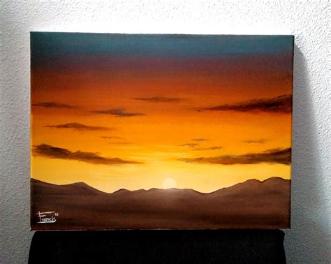 "Sunset" oil painting 18"x15". Step by step tutorial in coments. Hope u ...