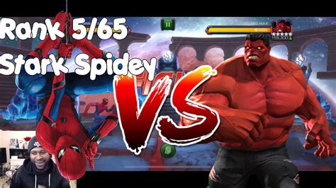 5 Star Rank 5 Stark Spidey Vs Red Hulk L Marvel Contest Of Champions Youtube