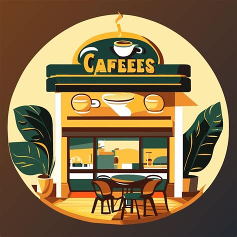 Premium Vector Cafe Vector Illustration