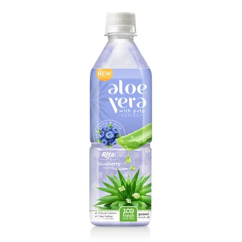 Aloe Vera Pulp Juice With Blueberry Rita Beverage