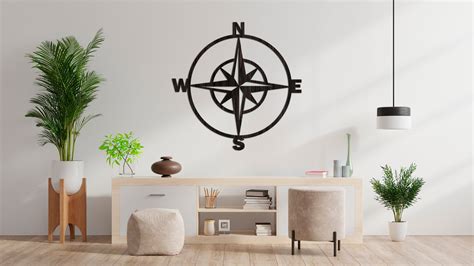 Wood Compass Wall Decor Compass Rose Wall Artwood Compass Etsy Uk