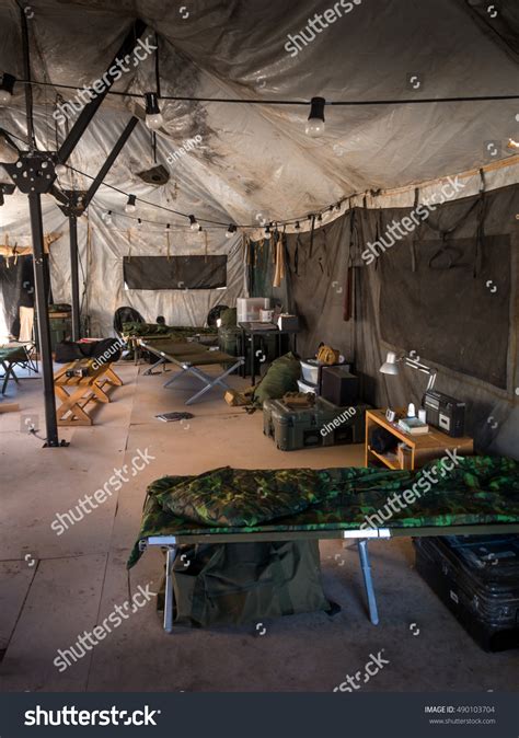 Details Interior Army Tent Stock Photo 490103704 | Shutterstock