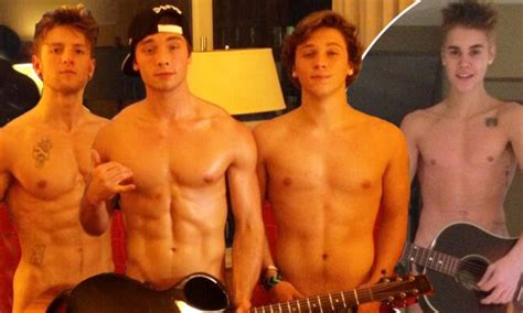 X Factor Boy Band Emblem3 Strip Down As They Recreate Justin Bieber S