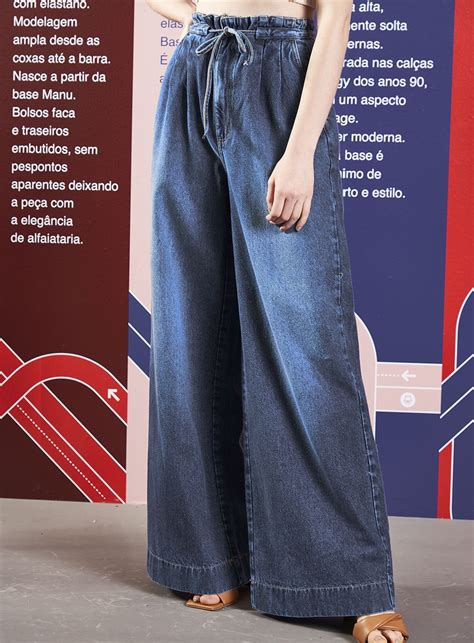 Calça Jeans Wide Leg Pantalona Colcci