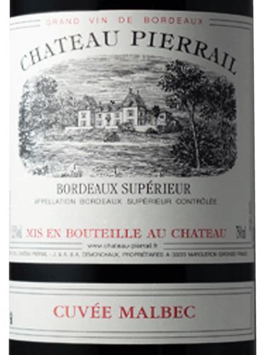 Ch Teau Pierrail Cuv E Malbec Bordeaux Sup Rieur Vivino Us