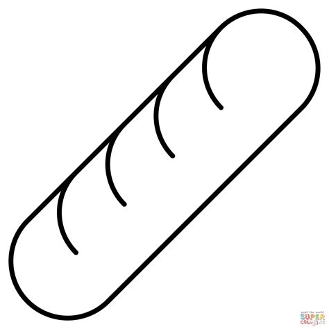 Baguette Bread Emoji Coloring Page Free Printable Coloring Pages