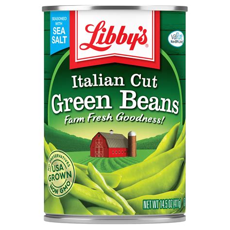 Libby S Italian Cut Green Beans Classically Delicious Mild And Subtly Nutty Sweet Crisp