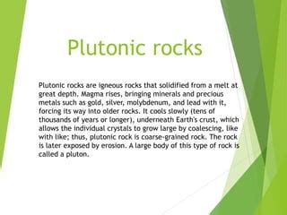 Plutonic rocks.pptx | Free Download