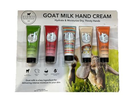 Dionis Natural Goat Milk Hand Cream T Set Including 5 1oz Hand