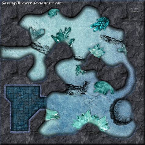 Clean Crystal Cave Battlemap Roll20 By SavingThrower On DeviantArt