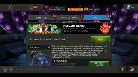 2nd Featured Crystal And Cinematic Crystal Opening Marvel Contest Of Champions Youtube