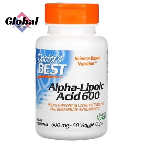 Альфа Липоевая кислота 600мг (АЛА) 600 Doctor's Best Alpha-Lipoic Acid ...