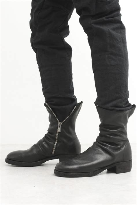 Side Zip Boots Double Sole - Horse Full Grain Leather