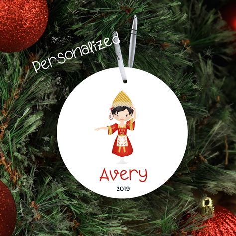 Personalized Russian Dancer Nutcracker Ornament Round White Ornament ...