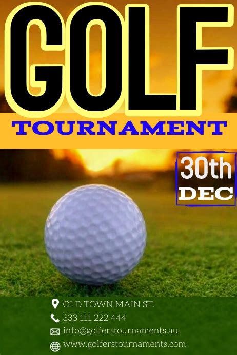 Golf Tournament Flyer Poster Design Template Postermywall