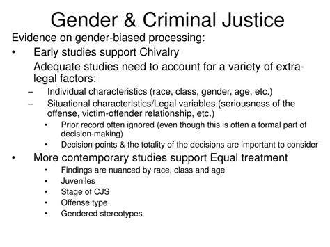 Ppt Gender And Criminal Justice Powerpoint Presentation Free Download