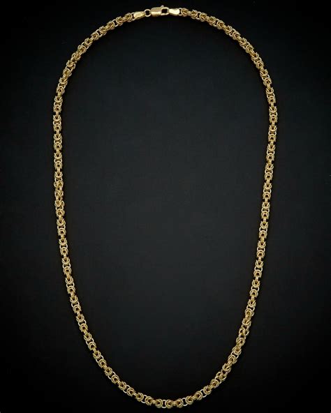 Italian Gold Square Byzantine Necklace Modesens