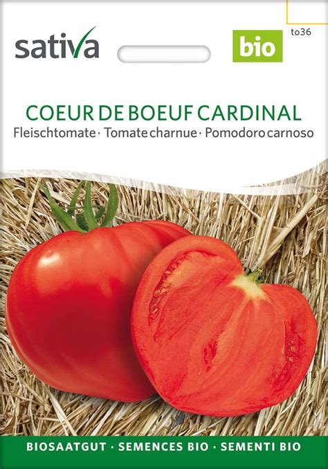 Sativa Tomate Charnue Bio Cœur de Bœuf Cardinal 1 sachet Bloomling