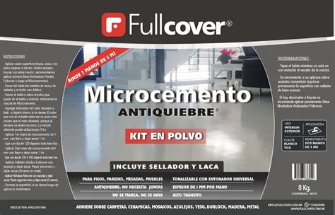 M Microcemento Antiquiebre Kit Con Sellador Y Laca