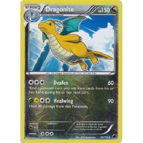 Plasma Freeze 83 116 Dragonite reverse holo I Love Pokémon