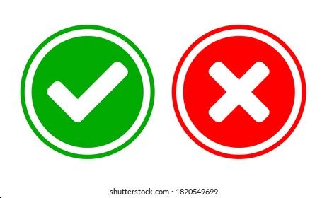 Set Yes No Right Wrong Approved Stock Vector Royalty Free 1820549699