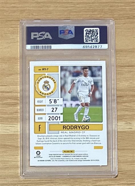 Rodrygo Rookie Ticket Panini Chronicles Psa Ebay