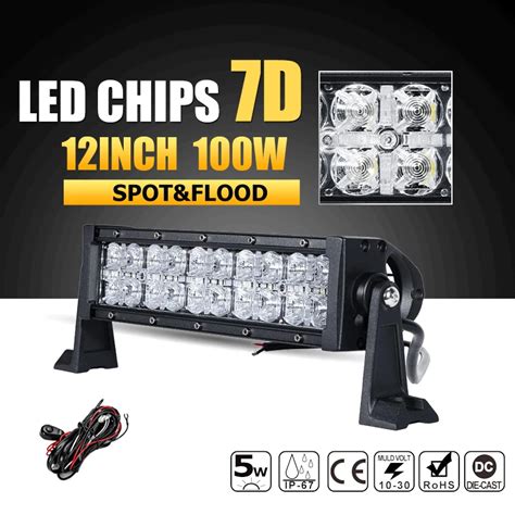 Oslamp D Inch W Led Work Light Bar Offroad Led Bar Lights Combo