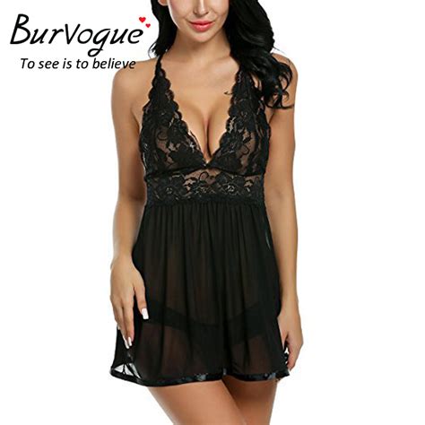 Buy Wholesale Sexy Deep V Lace Babydolls Transparent Chemises Lingerie