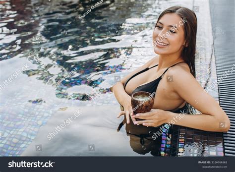 Beautiful Woman Bikini Cocktail On Jacuzzi Stock Photo Shutterstock