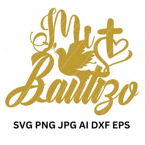 Mi Bautizo Svg And Other Formats Etsy Finland