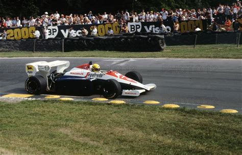 Ayrton Senna In The Toleman Tg During British Grand Prix Brands