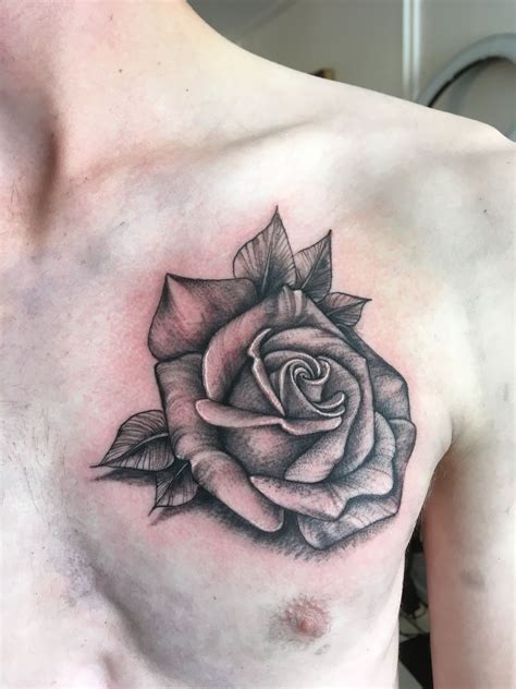 Rose Bush Tattoo Chest