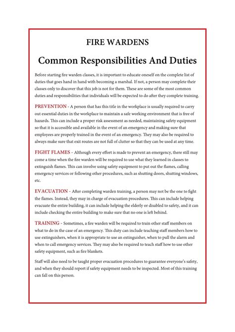 Ppt Fire Wardens Common Responsibilities And Duties Powerpoint Presentation Id 8234844