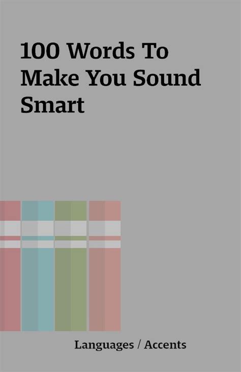 100 Words To Make You Sound Smart The Place