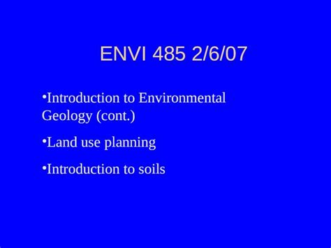 Ppt Envi Introduction To Environmental Geology Cont