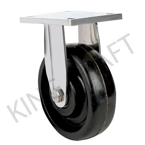 Stainless Steel Fabricated Caster On Phenolic Wheel Plate Type At Rs