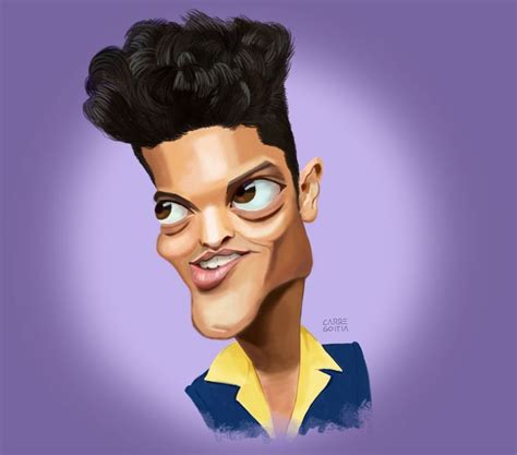 Caricature of Bruno Mars | Caricaturas, Tipos de letras, Galerías