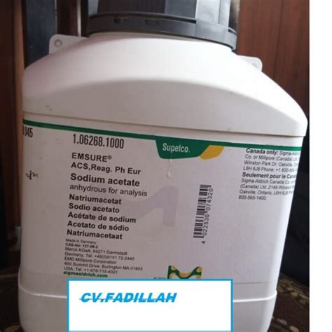 Sodium Acetate Anhydrous Merck Cat No E Katalog