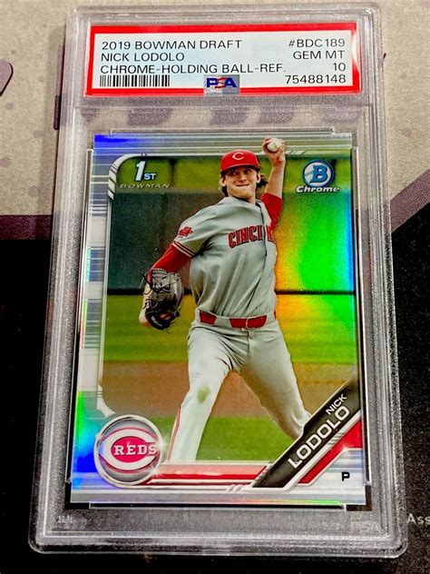 Bowman Draft Chrome Nick Lodolo Rc Refractor Psa St Bowman