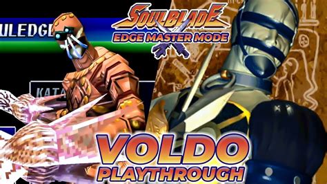 SOUL BLADE PS1 VOLDO Edge Master Mode Playthrough Soul Edge YouTube