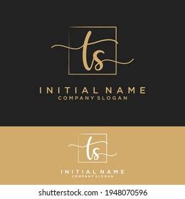 Ts Initial Letters Handwriting Signature Logo Stock Vector Royalty