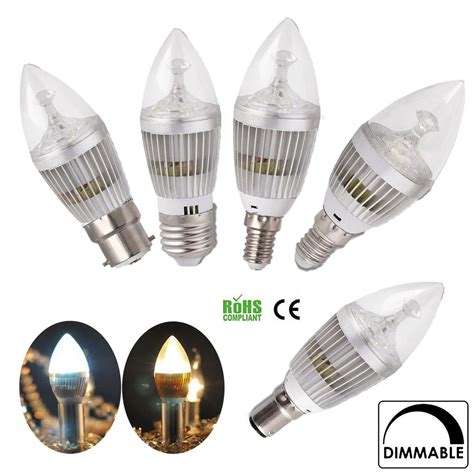 Buy Dimmable E E B B Led Candle Light W Chandelier Light Bulb