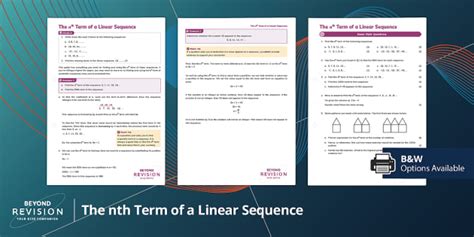 Free The Nth Term Of A Linear Sequence Twinkl