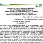 INTI Cartel de Notificación de Revocatoria a José Luis González Qué